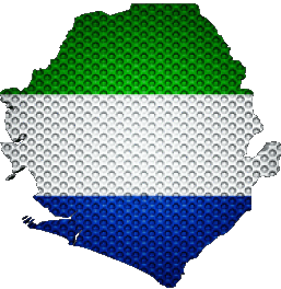 Mapa Sierra Leone África Banderas 