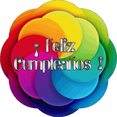 006 Fondo transparente Abstracto - Geométrico Feliz Cumpleaños Español Mensajes 