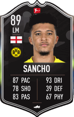 Jadon Sancho Angleterre F I F A - Jugadores  cartas Vídeo Juegos Multimedia 