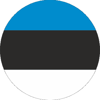 Rond Estonie Europe Drapeaux 