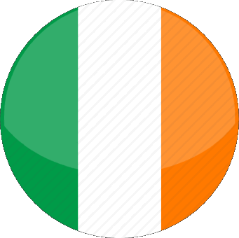 Runde Irland Europa Fahnen 