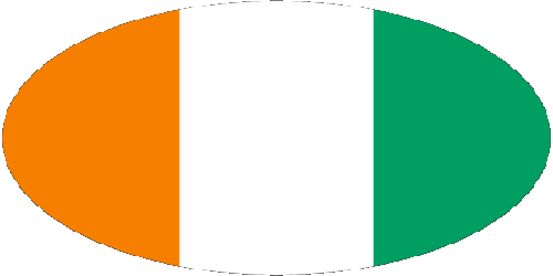 Oval 01 Ivory Coast Africa Flags 