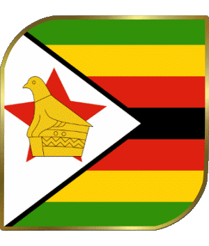 Carré Zimbabwe Afrique Drapeaux 