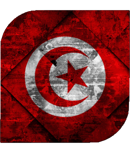 Carré Tunisie Afrique Drapeaux 