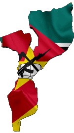 Carte Mozambique Afrique Drapeaux 
