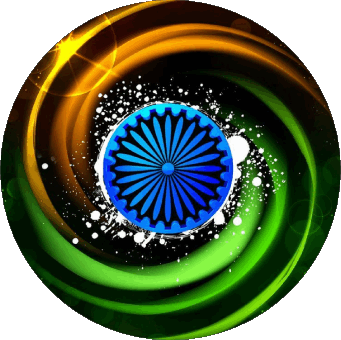 Runde Indien Asien Fahnen 