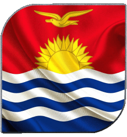 Platz Kiribati Ozeanien Fahnen 