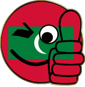 Smiley - OK Maldives Asia Flags 