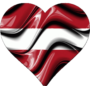 Corazón Letonia Europa Banderas 