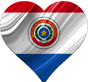 Cuore Paraguay America Bandiere 