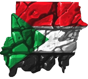 Map Sudan Africa Flags 