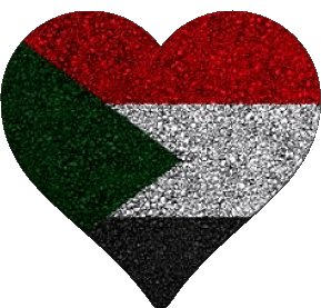 Cuore Sudan Africa Bandiere 
