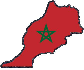 Mapa Marruecos África Banderas 