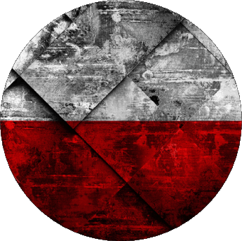 Rond Pologne Europe Drapeaux 