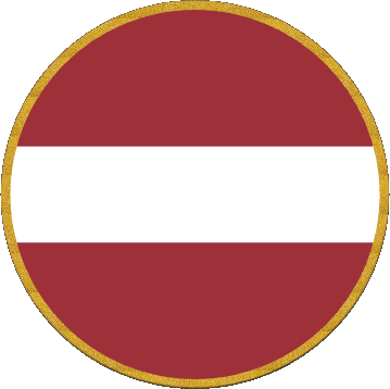 Round Latvia Europe Flags 