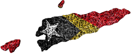 Karte Osttimor Asien Fahnen 