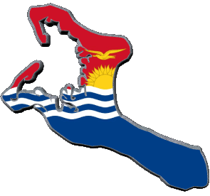 Map Kiribati Oceania Flags 