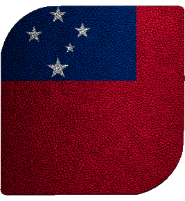 Carré Samoa Océanie Drapeaux 