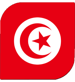 Square Tunisia Africa Flags 