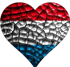 Cuore Lussemburgo Europa Bandiere 