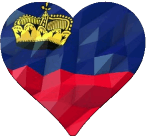 Cuore Liechtenstein Europa Bandiere 