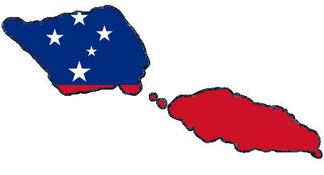 Map Samoa Oceania Flags 