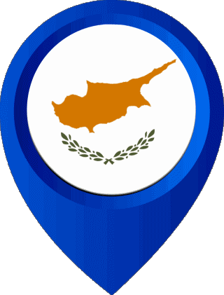 Epingle de Localisation Chypre Europe Drapeaux 