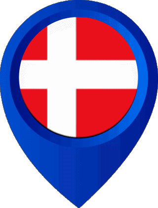Location Pin Denmark Europe Flags 