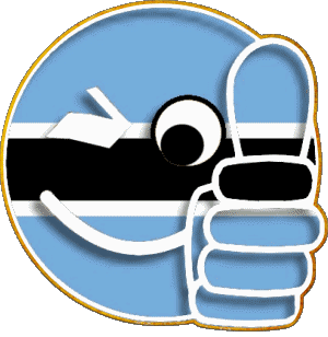 Smiley - OK Botswana Afrique Drapeaux 