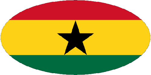 Ovale Ghana Africa Bandiere 