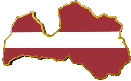 Map Latvia Europe Flags 