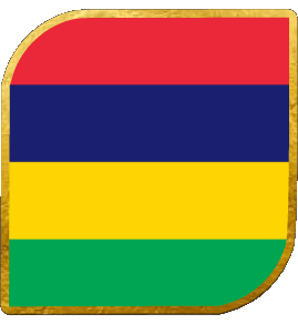 Square Mauritius Africa Flags 