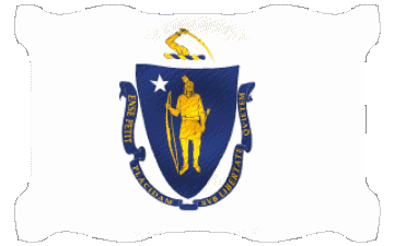 Waving Massachusetts U.S.A - States America Flags 