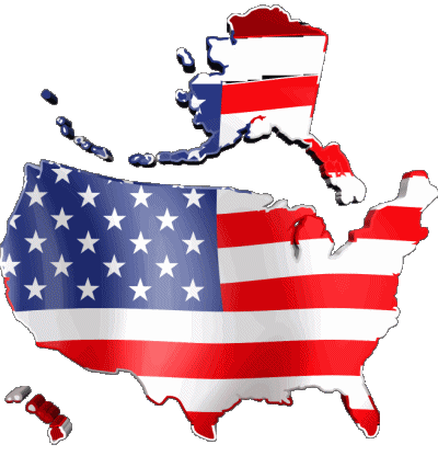 Map U.S.A - National America Flags 