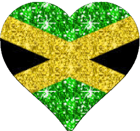 Herz Jamaika Amerika Fahnen 