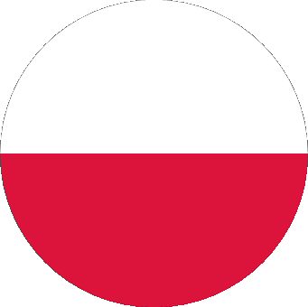 Rond Pologne Europe Drapeaux 