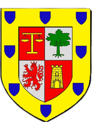 Wappen-Wappen AUBENAS 07 Abteilungen - Städte Frankreich Fahnen 