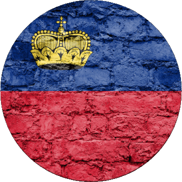 Tondo Liechtenstein Europa Bandiere 