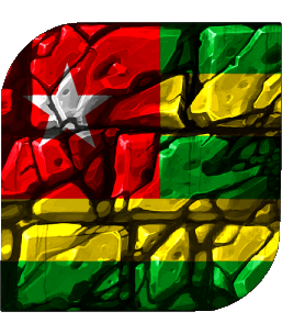 Carré Togo Afrique Drapeaux 