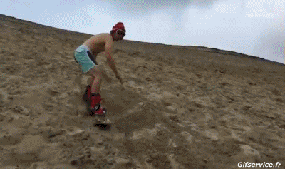 Sobre la arena (Sandboarding) Tabla de nieve Deportes Humor - Fun 