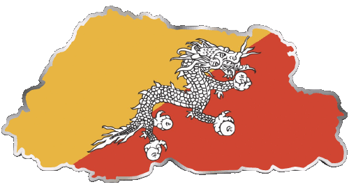 Various Bhutan Asia Flags 