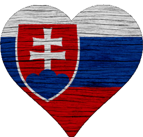 Herz Slowakei Europa Fahnen 