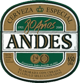 Andes Cerveza Argentina Cervezas Bebidas 