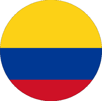 Rond Colombie Amériques Drapeaux 
