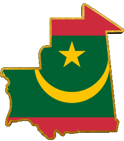 Map Mauritania Africa Flags 