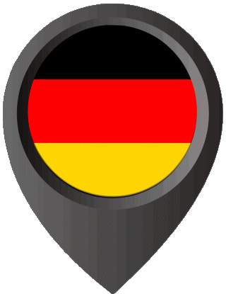 Epingle de Localisation Allemagne Europe Drapeaux 