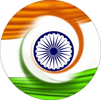 Runde Indien Asien Fahnen 