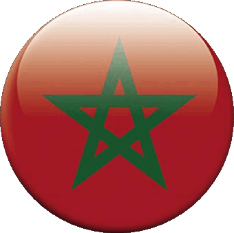 Tondo Marocco Africa Bandiere 