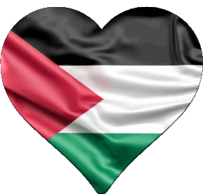 Heart Palestine Asia Flags 