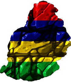 Mapa Isla mauricio África Banderas 